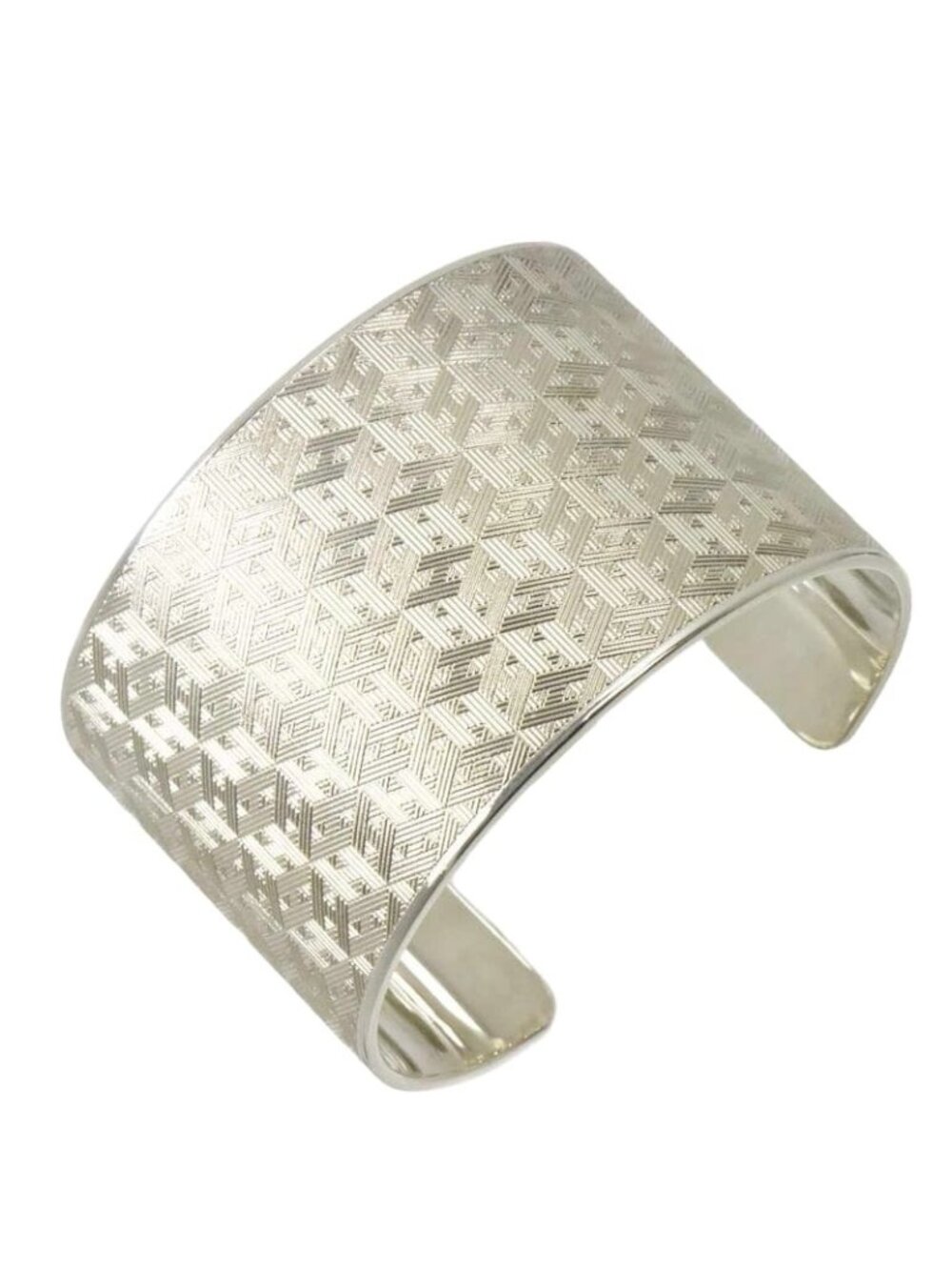 Hermes H Logo 16 Bangle Bracelet Silver SV 925